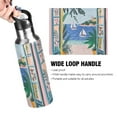 thumbnail image 4 of Yayeee 20oz Insulated Water Bottle Double Wall Stainless Steel with Flip Straw Lid, Pink Seaside, 4 of 7