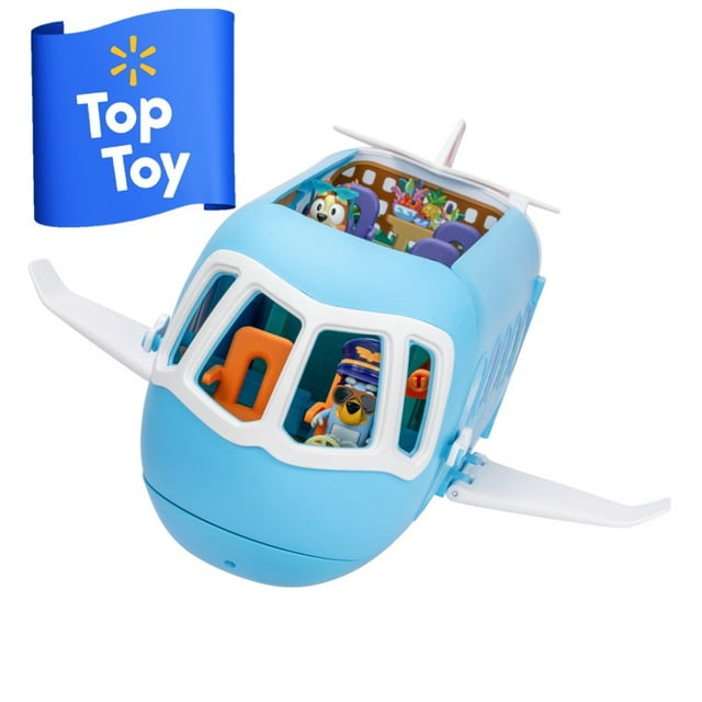 Bluey 3-in-1 Transforming Plane Playset, 25+ Sounds and Phrases, Ages 3+, Toddler Toys