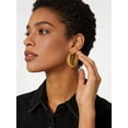 thumbnail image 2 of U7 14K Gold Plated Hoop Earrings for Women 40MM Chunky Hypoallergenic Hoop Earrings Jewelry Gift for Mother's Day Party Valentines Christmas, 2 of 6
