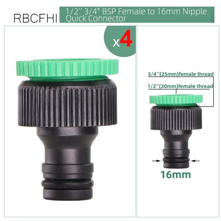 10 Raccords Réducteurs Filetés Mâle 3/4" à 1/2" - Pour Robinet Jardin, Irrigation, Pistolet à Eau, Plastique PP