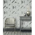 Advantage Gulliver Silver Marble Geometric Unpasted Vinyl Wallpaper, 20