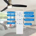 thumbnail image 5 of Sofucor 52" Flush Mount Bronze Ceiling Fans with Light and Remote Controlfor Bedroom,Living Room,Patio,Garage, 5 of 7
