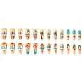 thumbnail image 4 of Aurgiarme 24pcs Press On Nails Theme False Nails with 3D Beach Ornament French Nails Art Manicure Stick On Nails for Women, 4 of 8