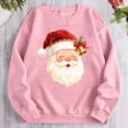 thumbnail image 2 of Hooded Sweatshirt for Women Fashion Loose Casual Christmas Printed Round Neck Long Sleeve Hoodless Sweatshirt, 2 of 7