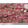 thumbnail image 2 of Soimoi Silk Fabric Cat Face Animal Print Fabric by Yard 42 Inch Wide, 2 of 3