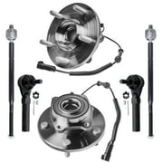 Detroit Axle - Front Wheel Hub & Bearing Assembly + Inner Outer Tie Rods Replacement for 2008-2010 Chrysler Town & Country Dodge Grand Caravan