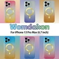 thumbnail image 6 of Magnetic for iPhone 13 Pro Max Phone Case for Women/Men, MagSafe Gradation Color Glitter Hard Case, Military Grade Drop Protection Shockproof Protective Case 6.7inch- Purple Gradation Blue, 6 of 7