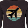 thumbnail image 4 of Inktastic Airplane Pilot Vintage Sunset Long Sleeve Youth T-Shirt, 4 of 5