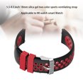 thumbnail image 3 of Silicona Deportes Correa transpirable Reemplazo de banda de reloj inteligente para Xiaomi Mi Watch, Negro Rojo 5.5-8.5 pulgadas 18 mm Inevent EL2325-03B, 3 of 7