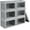 Grey, variant on Large Storage Baskets with Lids - Stackable Cube Bins for Closet, 6 Pack Grey Windows Organizer Bins, Home Organizers and Storage for Clothes, CD, Towels