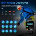 thumbnail image 4 of STA Smart Watch, 180+ Modos de Ejercicio, 2.01 pulgadas Fitness Tracker con Bluetooth Calling, Negro, 4 of 7