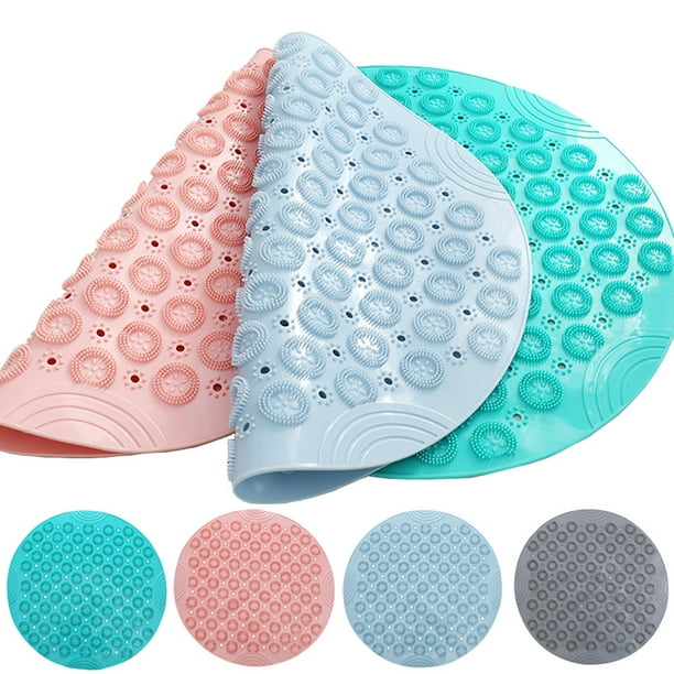 TureClos Round Nonslip Shower Mat Home Bathroom PVC Drain Holes