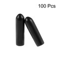thumbnail image 2 of Screw Thread Protectors, 2.5mm ID Rubber Round End Cap Cover Flexible Black Tube Caps 100pcs, 2 of 3
