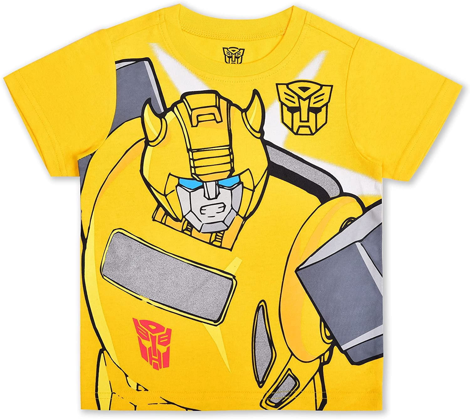Transformers Optimus Prime and Bumblebee Boys 4 Pack Character Short Sleeve Tees, 4-7