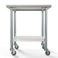 thumbnail image 4 of 30" x 30" 18-Gauge 304 Stainless Steel Commercial Work Table with Casters, CT3030-18C., 4 of 7