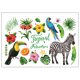 thumbnail image 1 of Pegatinas de suelo de pared de bosque Tropical para el hogar, dormitorio, telón de fondo, decoración de negocios SK7169, 1 of 5