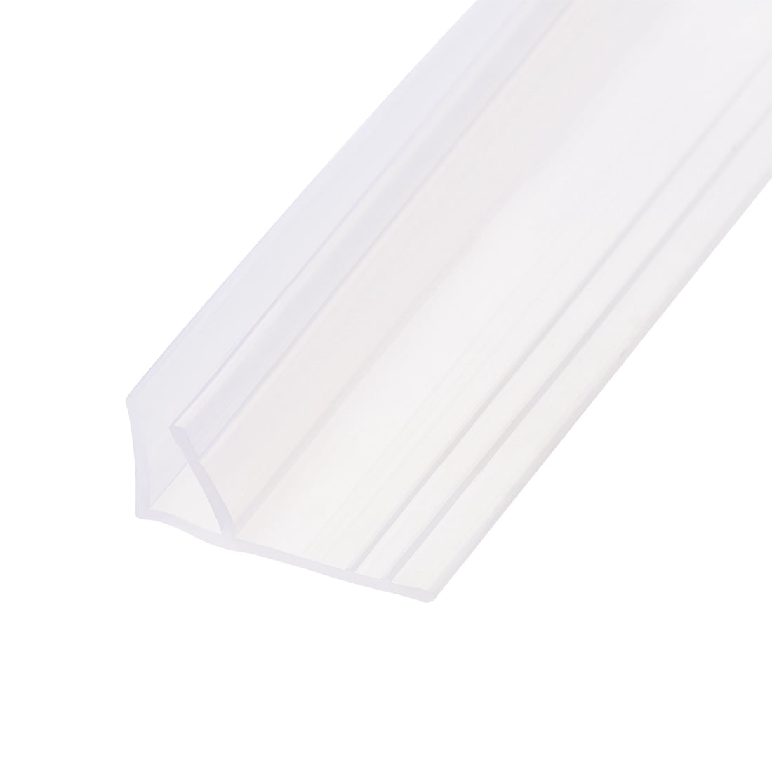 Unique Bargains Frameless Glass Door Sweep Seal Strip F-Type 0.31" Dia x 78.74" L