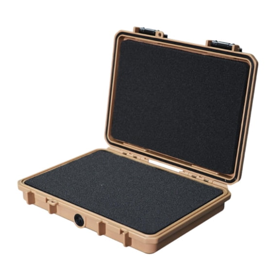 colaxi Waterproof Hard Case Organizer Heavy Duty Compact Anti Shock Tool Box Storage Box for Household Outdoor Electrician Telescope Khaki