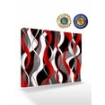 thumbnail image 2 of Red Stripe Wall Art for Living Room,Canvas Picture Wall Decor for Bathroom Bedroom,Grey White Ombre Geometric Modern Abstract Painting Artwork for Office Kitchen Hallway Dining Room Decor 24"x32", 2 of 8