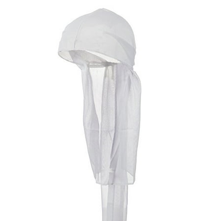 - Wave Cap Tie Down Fashion Durag Cap YOU CHOOSE COLOR Mens Womens (White)