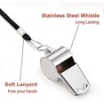 thumbnail image 3 of Stainless Steel Super Loud Sports Whistle With Lanyard, 3 of 5
