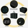 thumbnail image 3 of 2Pk Insulated Reusable Grocery Bags, Collapsible Cooler Bag for Groceries, Heavy Duty Large Insulated Bag (Large, Charcoal Black), 3 of 7