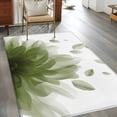 thumbnail image 3 of Rectangle Area Rug 4x6ft, Sage Green Flower Abstract Art Non-Shedding Washable Area Rug, Gradient Floral on White Non Slip Low-Profile Rugs for Living Room, Bedroom Dining Room, 3 of 9