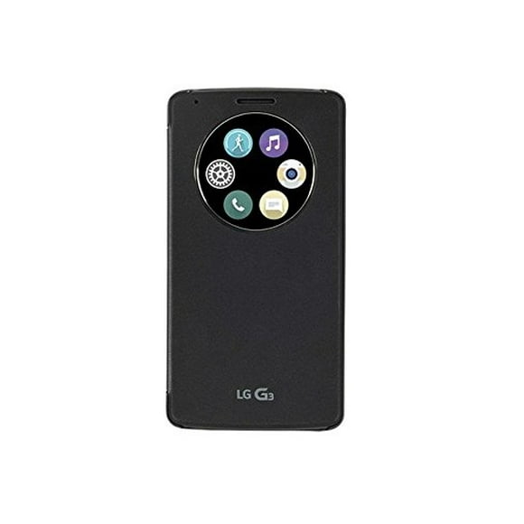 LG Quick Circle Folio Case for LG G3 Smartphones Titanium Black