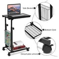 thumbnail image 3 of Gymax Table d'Appoint Réglable en Hauteur pour Canapé, Table de Collation avec Roulettes, 3 of 10