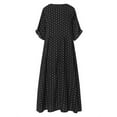 thumbnail image 4 of ZANZEA Womens Polka Dot Short Sleeve Long Dress Baggy Kaftan Maxi Dresses GS, 4 of 4