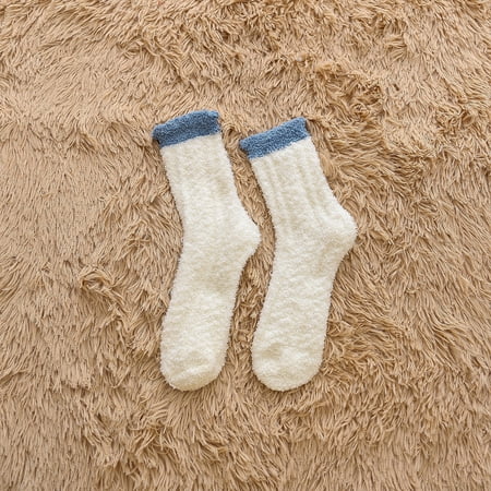 

HIMIWAY Compression Socks for Women Fashion Home Women Girl Soft Bed Floor Socks Warm Winter Sleeping Socks White One Size