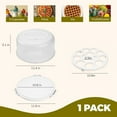 thumbnail image 2 of TEXIJUSO White Cake Containers with Lids Round Plastic Cupcake Holders 4-in-1 Multipurpose Cake Carrier Holder for 11 Inch Cake Pies Cupcake Eggs Fruit or Snack Transport, 2 of 6