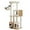 Beige, variant on Pefilos 51" Wooden Cat Trees Towers for Large Cats with Cat Scratching Post and Removable Soft Perches Modern Cat Condo for Indoor, Beige