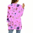 thumbnail image 4 of LOVZFMLL Cardigan pour Femmes à Imprimé Dégradé, Manches Longues, Ourlet Irrégulier, Cardigan Plissé, 4 of 5