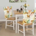 thumbnail image 5 of Abstract Animals Chair Covers Set of 1 Colorful Leopard Tropical Plants Leaf Modern Chair Back Covers Stretch Removable Washable Slipcovers Protector for Dining Room Kitchen Party Decor, 5 of 9