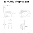 thumbnail image 5 of SOTOMO MY-2133-10R Compact Toilet for Small Bathroom, 10" Rough-In One Piece Fully Skirted Toilet with Upgraded UF Seat, 25"D x 13.4"W x 28.4"H, 1.1/1.6 GPF Dual Flush Toilet, White, 5 of 10