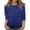 Blue, variant on Sequin Mesh Tops for Women Sparkly 3/4 Sleeve Crewneck Loose Soft Shiny T-shirts Lightweight Comfy Glitter Tunic Carnival Party Night Going out Tops 2026 Fashion Clothes Silver M