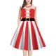 thumbnail image 1 of Lucakuins Vestido de mujer, vestido midi de encaje sin mangas con cuello redondo y estampado de estilo navideño para fiesta navideña Lucakuins  moda, 1 of 9
