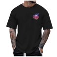 thumbnail image 6 of Retro Streetwear Hop T Shirts for Men Crewneck Short Sleeve Y2K Graphic Tee Relaxed Fit Summer Tops Black XL, 6 of 8