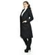 thumbnail image 2 of Abrigo largo con boton Roman Fashion /Juvenil, 3017 (Negro) negro CH, 2 of 5