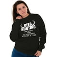 thumbnail image 4 of Deer Hunting Definition Antlers Unisex Plus Fleece Graphic Sweatshirt Brisco Brands 2X, 4 of 5