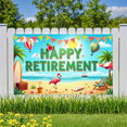 thumbnail image 5 of Colorful Design Retirement Banner Beach Elements Tropical Theme Vacation Scene for Retirement Party Beach Party Holiday Celebration, 5 of 8