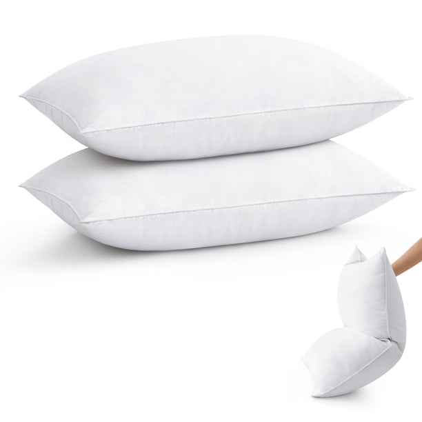 Almohada Puredown King Size, paquete de 2 unidades, con plumas de ganso suaves