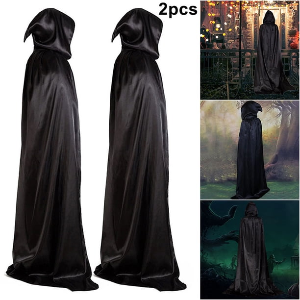 Capas Halloween Túnica Con Capucha Cosplay Largo Diablo Disfraces Capa (90 Cm)