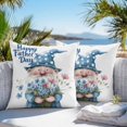 thumbnail image 5 of Waterproof Throw Pillow Covers Set of 2, 20x20 Inch Happy Father's Day Decorative Pillowcases Outdoor Pillow Slip Cushion Covers Set for Couch Tent Blue Gnomes Floral Botanical, 5 of 7