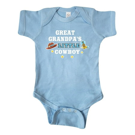 

Inktastic Great Grandpas Little Cowboy with Cowboy Hat and Boots Gift Baby Boy Bodysuit