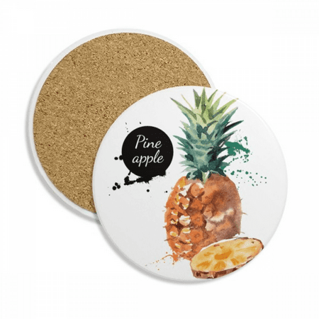 

Pineapple Fruit Tasty Healthy Watercolor Coaster Cup Mug Tabletop Protection Absorbent Stone
