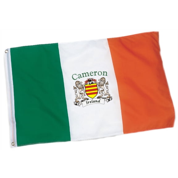 Cameron Irish Coat of Arms Heavy Duty Outdoor Ireland Flag - 2'x3'