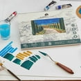thumbnail image 5 of Magnani 1404 Firenze 100% Cotton Acrylic Paint Paper Pad, 188 lb. 15 Heavyweight Sheets, Rough Texture, Vegan Sizing, Natural White Acrylic Paper Pad for Acrylic, Gouache, Ink & Watercolor, 5 of 7