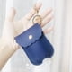 thumbnail image 3 of Sonducket Botella de viaje de cuero PU portátil Color sólido reemplazo elegante recargable llavero de viaje de moda con llavero Carteras Rosado, 3 of 6